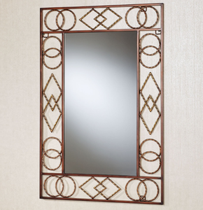 Miroir mural moderne en fer forgé, best-seller, cadre minimaliste, accent décoratif pour un intérieur contemporain de salon. - Product Image 6