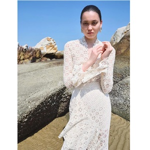 Faldas de Moda, Elegantes, LARGAS, con Encaje, Estilo Boho Chic, 25% Poliéster, 75% Algodón, para Mujer - Product Image 4