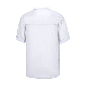 Maillot de football blanc à col en V pour homme SCS, manches courtes, tissu en maille respirant, coupe régulière pour adulte - Product Image 2