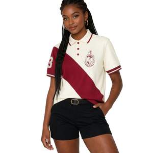 Polo pour femme Delta Sigma Theta Kream Premium 13, coupe confortable, haute qualité, vêtements de sororité grecque, tenue décontractée - Product Image 1