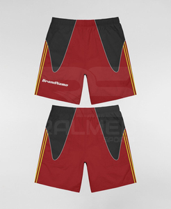 Unisex Tracksuit Set Red Black Full Sleeve Zipper Jacket <b>Shorts</b> Oversized Breathable Leisure Wear Wear Regular Fit Tracksuit - Product Image 3