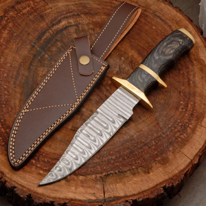 Cuchillo de Caza de Acero de Damasco Premium, Forjado a Mano, con Mango de Madera, Cuchillo de Camping, Venta Directa de Fábrica, OEM, ODM, al por Mayor - Product Image 3