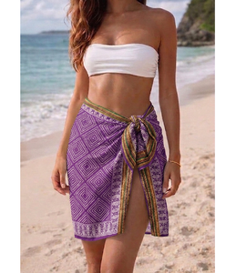 Export Quality Handmade Cotton Sarong Pareo Scarf Block Print Lightweight Elegant Women’s Beachwear - Product Image 1