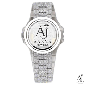 Silver Dial Mechanical Watch Stainless Steel Band 18mm Crystal Bezel Analog Round Case Rhinestone Strap Dress Watch for Women - Product Image 2