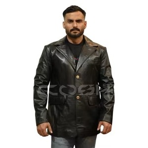 Chaqueta Casual Ligera de Cuero Negro para Hombre OEM/ODM |   Pedidos al por mayor personalizados disponibles - Product Image 3