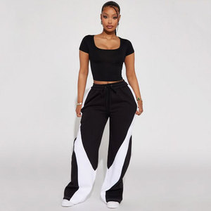 New Arrived Winter Cotton Fleece Oversized <b>Baggy</b> Cargo <b>Trouser</b> Mid Waist Straight Leg Quick Dry Breathable <b>Women</b> Customise - Product Image 2