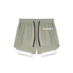 Shorts de Compresión Unisex de Nailon y Spandex, Cintura Alta Elástica, Bolsillo Oculto, Logotipo Personalizado, Secado Rápido, Ligeros, Transpirables, hasta la Rodilla - Product Image 4