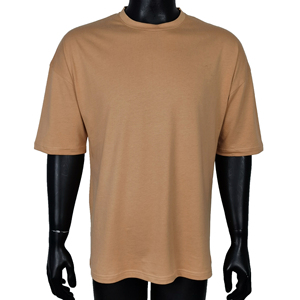 T-shirt Homme Personnalisé à Manches Courtes Col Rond 100% Coton Tricoté Coupe Oversize Couleur Unie Décontracté Uni Délavé à l'Acide Respirant - Product Image 1