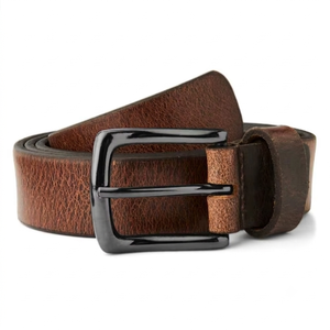 BS INTERNATIONAL NA228 100% Genuine Cow Hide Leather Pin Buckle Party Famous Chocolate Colored 3.8 CM Width Eco-Friendly - Product Image 4