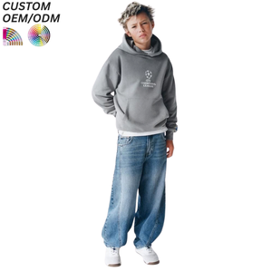 Sweat-shirts à capuche unisexe en coton tricoté respirant de haute qualité pour bébés, couleur unie, décontractés, personnalisables pour l'hiver - Product Image 5