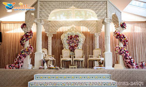 Grand AJ Mahal-Mandap para boda india, mandalas de FRP para boda india de diseño novedoso, decoración de boda para interiores con clase - Product Image 3