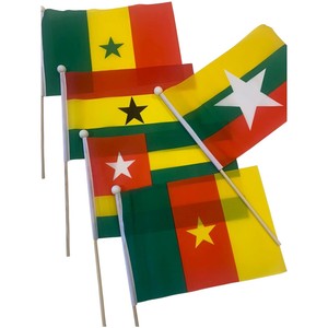 Drapeaux d'extérieur rectangulaires portables en polyester avec mât en acrylique, imprimés numériquement, pour activités promotionnelles - Product Image 3