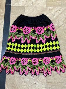 Vintage <b>Summer</b> Embroidery Casual <b>Skirts</b> Natural 100% Cotton Anti-Wrinkle Knee-Length Adjustable - Product Image 4