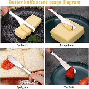 Couteau à beurre en acier inoxydable pour la cuisine, le restaurant et les fêtes, gadget essentiel pour servir le beurre - Product Image 3