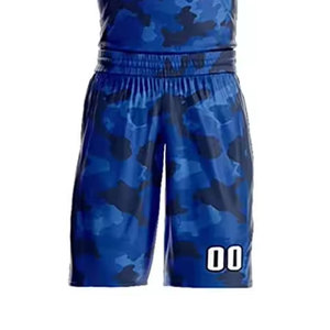 Uniforme de baloncesto azul camuflado, camiseta de baloncesto personalizada, camiseta de baloncesto al por mayor, equipo deportivo para hombre o mujer - Product Image 5