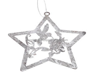 Mariposa Acabado en plata Look Fancy Christmas Craft India Adornos decorativos de hierro y adornos para festivales suministros para fiestas - Product Image 2