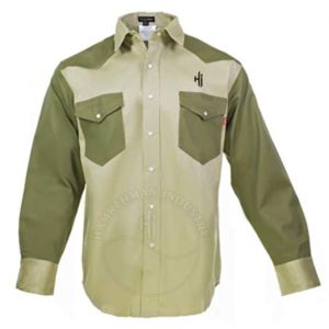 Camisa de Soldadura de Algodón 100% FR, Resistente al Fuego, Impermeable, con Botones, Venta al por Mayor, Personalizable - Product Image 1