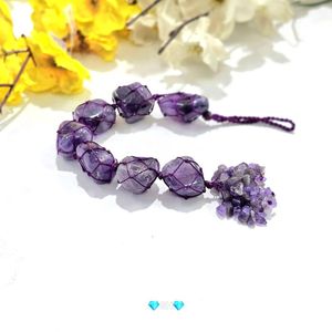Natural Amethyst Wholesale Natural Amethyst Gemstone <b>Car</b> Hanging Ornament | Healing Crystal Rearview Mirror <b>Decoration</b> - Product Image 3