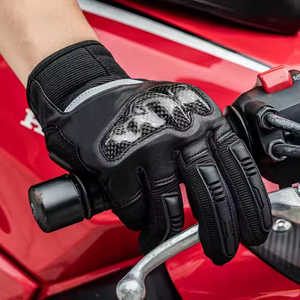 Guantes de Motocicleta de Cuero Personalizados para Hombre y Mujer, Servicio OEM con Diseño de Logotipo Personalizado, Equipo Deportivo Aplicable para Carreras de Motos - Product Image 3