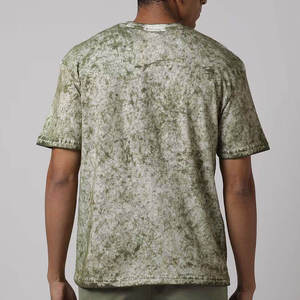 T-shirt Homme Oversize à Manches Courtes Effet Délavé Personnalisable avec Logo 100% Coton Style Streetwear – Vente en Gros - Product Image 3