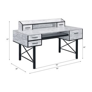โต๊ะคอมพิวเตอร์สีขาวดำสไตล์โบราณจาก Safea ดีไซน์หรูหราและทันสมัย - Product Image 2
