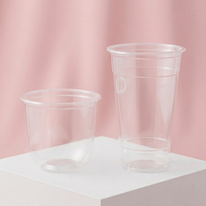 12/16/22oz Transparent <b>Plastic</b> <b>Cup</b> Disposable PP/PET <b>Cups</b> with Lid for Cold Beverages Coffee Tea Juice - Product Image 1