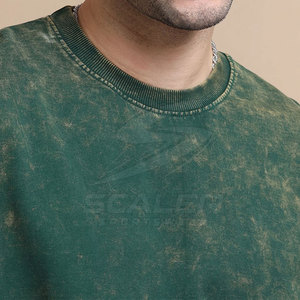 T-shirt en coton tricoté premium délavé à l'acide pour homme – Confortable, doux, respirant, écologique, séchage rapide, style urbain - Product Image 6