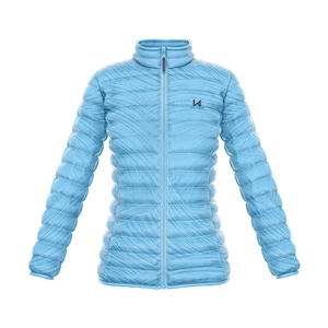 Veste matelassée en coton et polyester avec fermeture éclair, coupe classique, logo personnalisé sublimé, imperméable et coupe-vent pour femmes - Product Image 4