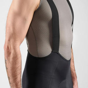 Men's Cycling Bib <b>Shorts</b> <b>Three</b> <b>Quarter</b> <b>Length</b> Fitted Seamless Spandex Nylon Black Color Compression Skin Fit Tight Bibs <b>Shorts</b> - Product Image 2