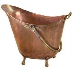 Cubos para Leña de Hierro Clásico, Ecológicos, de Estilo Europeo Moderno, con Asas de Cobre Antiguo, para Uso en Exteriores, Jardín y Chimenea - Product Image 1