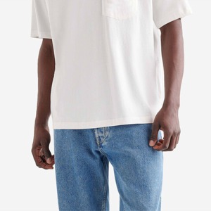 Men's <b>White</b> Cotton T-Shirt Regular Fit O-Neck Short Sleeve Casual Solid Color Jersey Knitted <b>Plain</b> Dyed - Product Image 6