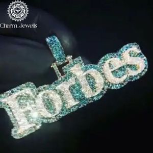 จี้ Charm_Jewells เงินแท้ 925 ประดับเพชรโมอิสซาไนต์ รูปตัวอักษร Forbes ชุบทอง 18K ฝังเพชรแบบไมโคร สไตล์ฮิปฮอป สำหรับทุกเพศ ใส่ได้ทุกวัน - Product Image 1