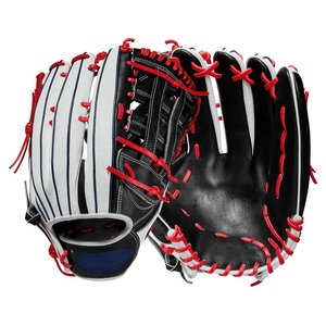Gant de baseball en cuir pour droitier, pour outfield, à doigts entiers, avec fermeture auto-agrippante, taille adulte, antidérapant, toutes saisons - Product Image 3