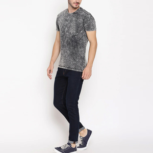 Men's <b>Tie</b> Dye Cotton T-Shirt Short Sleeve O-Neck Regular Fit Casual Solid Pattern <b>Knitted</b> Fabric Streetwear Style - Product Image 2