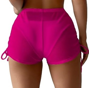 Shorts Deportivos Ajustados de Malla para Mujer, Sexy, para Playa, Casuales, de Verano, con Cintura Elástica, Transpirables - Product Image 4