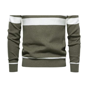 เสื้อสเวตเชิ้ตคอกลมผู้ชาย พรีเมียม ผ้าฝ้ายถักนิต 100% ระบายอากาศได้ดี เป็นมิตรกับสิ่งแวดล้อม ดีไซน์ลายนูนพิมพ์ลายด้านหน้า สีพื้น - Product Image 6