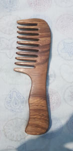 Cepillo de Pelo de Madera Pulida con Logotipo Personalizado, Peine Ancho Biodegradable para Masaje del Cuero Cabelludo, Set de Cepillos de Madera Natural para Barba y Cabello - Product Image 2