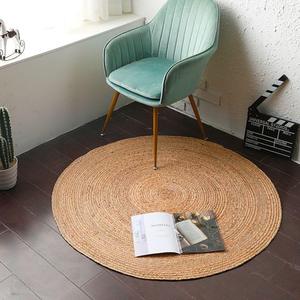 Decorative Jute Mat – Handmade <b>Rustic</b> Natural Fiber Floor Mat for Home Decor and Interior Styling - Product Image 6