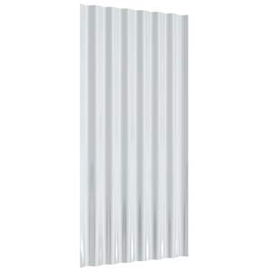 Ensemble de 12 panneaux de toiture en acier galvanisé argenté 31,5''x14,2'' en tôle ondulée - Product Image 5