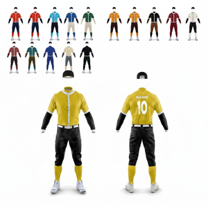 Ensemble de maillots de baseball professionnels, logo personnalisé imprimé, uniforme respirant, vêtements de sport pour les clubs et les équipes, uniforme léger - Product Image 1