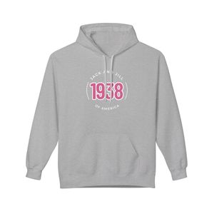 เสื้อฮู้ดแจ็คแอนด์จิลสีชมพู ปี 1938 แบบยูนิเซ็กส์ เนื้อผ้านุ่ม สวมใส่สบาย แขนยาว สไตล์ลำลอง มีฮู้ด เสื้อผ้าสตรีทแวร์ รับผลิตตามสั่ง ขายส่ง - Product Image 1
