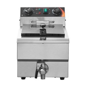 Friggitrice Elettrica Commerciale da Banco 1500W con Cestello in Acciaio Inox 11.6Qt/11L, Friggitrice a Gas Monofase con Timer - Product Image 1