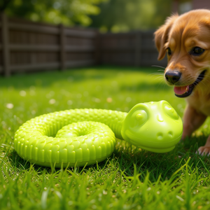 Jouet pour chien en caoutchouc TPR Snake Snacks 18 cm, jeu interactif pour animaux de compagnie - Product Image 3