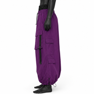Pantalon de snowboard imperméable ample violet, pantalon de ski cargo unisexe taille haute coupe-vent pour sports d'hiver en extérieur, équipement de neige - Product Image 3