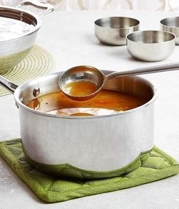 Juego de 5 utensilios de cocina de acero inoxidable para cocinar y servir, paquete de 5, cucharón, espumadera, espátula, espátula para rociar - Product Image 4