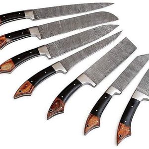 Cuchillo de Cocina de Calidad Industrial para Restaurante, Cuchillo Profesional de Acero con Alto Contenido de Carbono, Borde Dentado, Botón de Presión - Product Image 3