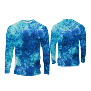Camisa de pesca para hombre, talla grande, estampado de camuflaje, ropa para exteriores, UPF 50, anti-UV, transpirable, manga larga. - Product Image 5