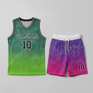 Uniformes de Baloncesto Personalizados al por Mayor, 100% Poliéster, Lisos, Sublimados, Diseño Simple, para Todos los Equipos - Product Image 4
