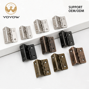 Antique Folding Hinge Iron <b>Clip</b> Fit 15mm Board Vintage Three Fold Hinge For Cabinet Door Window Furniture - Product Image 1