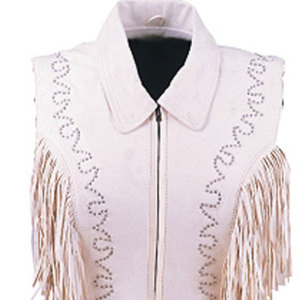 Women <b>Suede</b> Western <b>Fringe</b> Vest Cowboy Sleeveless <b>Jacket</b> Leather Tassel Biker Festival Rodeo Fashion Wear Premium OEM - Product Image 4